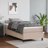  s oprugama i madrac cappuccino 90x190 cm od umjetne kože | shoptok.hr