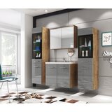 P & B kopalnica madrit, siva, barva hrasta, led, 5-Delno | Shoptok.si