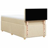  Krevet s oprugama i madracem krem 90 x 190 cm od tkanine | shoptok.hr