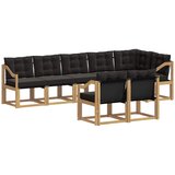 vidaXL Zunanja garnitura za sedenje z blazino 8 pcs Bela in črna, (5000281355) | Shoptok.si