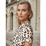 Sinsay Viskoza košulja s kratkim rukavima i uzorkom leoparda | shoptok.hr