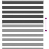 vidaXL Zavjesa zebra crna 120x100 cm širina tkanine 115,9 cm poliester | shoptok.hr
