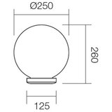  redo 9771 - zamenski abažur sfera prečnika 25 cm, IP44, beo | Eponuda.com