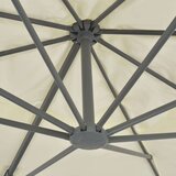 vidaXL Previsni senčnik z aluminijastim drogom 400x300 cm peščen | Shoptok.si