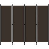 vidaXL Paravan 4-delni rjav 200x180 cm | Shoptok.si