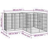  Ograda za pse s 14 panela crna 50 x 100 cm čelik obložen prahom | Eponuda.ba