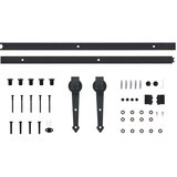  Drsna vrata s kompletom vodil 80x210 cm trdna borovina | Shoptok.si