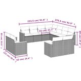 vidaXL 11-dijelni set vrtnih sofa od poliratana s jastucima bež | shoptok.hr