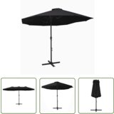  The Living Store Zunanji senčnik z aluminijastim drogom 460x270 cm črn - Senčnik, (21743766) | Shoptok.si