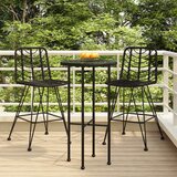 vidaXL barski stolci 2 kom crni 45 x 56 x 103,5 cm pe ratan i čelik | shoptok.hr