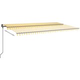  Ročno zložljiva tenda s stebrički 6x3,5 m rumena in bela, (20760187) | Shoptok.si