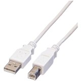 Value USB kabel USB 2.0 USB-A vtič\, USB-B vtič 3.00 m bela zaščiten 11.99.8831, (20416954) | Shoptok.si