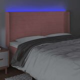  Posteljno vzglavje roza 183x16x118/128 cm žamet, (20936075) | Shoptok.si