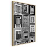  Slika - Patterned Windows (1 Part) Vertical 80x120 U prirodnom drvenom okviru | shoptok.hr