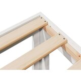  Posteljni okvir brez vzmetnice bel 160x200 cm trdna borovina | Shoptok.si
