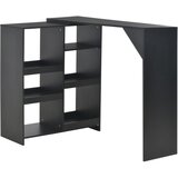 vidaXL Barski stol s pomičnom policom crni 138 x 39 x 110 cm Cijene