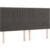  Posteljni okvir z vzglavjem temno siv 200x200 cm žamet, (20738830) | Shoptok.si