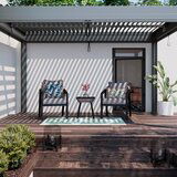 Bessagi Garden Set Za Balkon Bela, 3-Delno, Črna, Svetlo Siva | Shoptok.si
