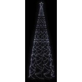  Stožasto božićno drvce hladno bijelo 1400 LED žarulja 160x500cm | shoptok.hr