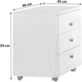 Hom`in PREDALNIK NA KOLESCIH bela | Shoptok.si