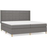  S oprugama i madracem tamnosivi 200 x 200 cm od tkanine | shoptok.hr