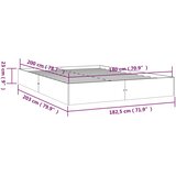  Okvir za krevet od masivnog drva bijeli 180 x 200 cm veliki | shoptok.hr