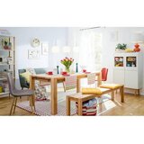 home24 VISOKA KOMODA, bela, barve hrasta | Shoptok.si