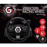Gembird STR-M-40 **7-in-1 RACEMASTER racing wheel (PC/PS3/PS4/XBOX360/XBOXONE/SWITCH/ANDROID)(5599) | ePonuda.com