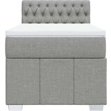 vidaXL Okvir kreveta s oprugama i madrac svjetlosivi 90x200cm tkanina | shoptok.hr