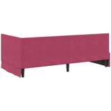  Kutni okvir kreveta boja crnog vina 100 x 200 cm Baršun | shoptok.hr