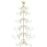  Metalna božićna jelka Zlatno 150 cm Čelik s prahom | shoptok.hr