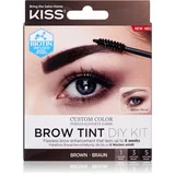 Kiss Brow Tint DIY Kit barva za obrvi odtenek Brown 20 ml