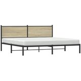  Metalni okvir kreveta bez madraca boja hrasta sonome 193x203 cm | shoptok.hr