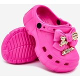 Boto Girls Kids Foam Slippers With Bow And Decorations Fuchsia Selvana | Eponuda.ba