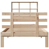 vidaXL Krevet s regalom za knjige bez madraca 100x200 cm borovina | shoptok.hr