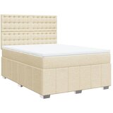  Krevet s oprugama i madracem krem 160x200 cm od tkanine | shoptok.hr