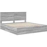  Konstrukcija postelje s predalom Siva Sonoma 180 x 200 cm, (5000121266) | Shoptok.si