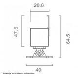 Dawn LED SVETILJKA WL-006 24W 3000K 24V IP67 1m Cene