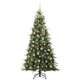 vidaXL Umjetno božićno drvce s nogom s stalakom Zelena 210 cm PE i PVC | shoptok.hr
