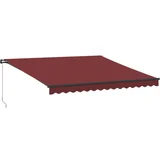 vidaXL Ročno zložljiva tenda LED bordo 400x350 cm, (21260643)