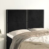  Uzglavlje Crno 144x5x118/128 cm Baršunasto | shoptok.hr