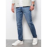 Ombre Spodnie męskie jeansowez przetarciami REGULAR FIT - niebieskie Cene