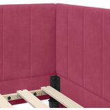  Kutni okvir kreveta Vinska crvena 100 cm x 200 cm Baršun | shoptok.hr