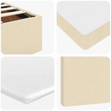 vidaXL Otomanski okvir kreveta s madraca krem 120x190 cm od tkanine | shoptok.hr