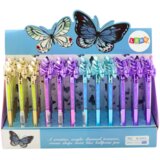  Kuli z lokom in diamanti modra polnitev 0.7mm mešanica | Shoptok.si