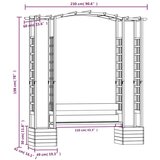  Vrtna pergola s klopjo in koriti impregnirana trdna borovina, (20758585) | Shoptok.si