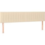  The Living Store Posteljno vzglavje 2 kosa krem 100x5x78/88 cm blago - Vzglavje, (21499289) | Shoptok.si