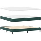  Krevet s opruga kutije Tamnozelena 200 x 200 cm Baršun | shoptok.hr