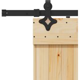  Klizna vrata NARVIK Prirodna i crna 80 x 210 cm (152,5 cm) | shoptok.hr
