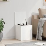  Kutija za pohranu bijela 40 x 42 x 46 cm od konstruiranog drva | shoptok.hr